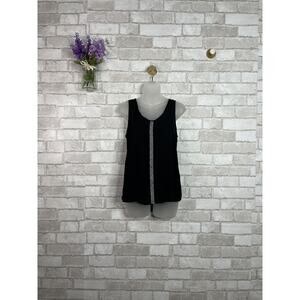 Society Girl Black Tank Blouse